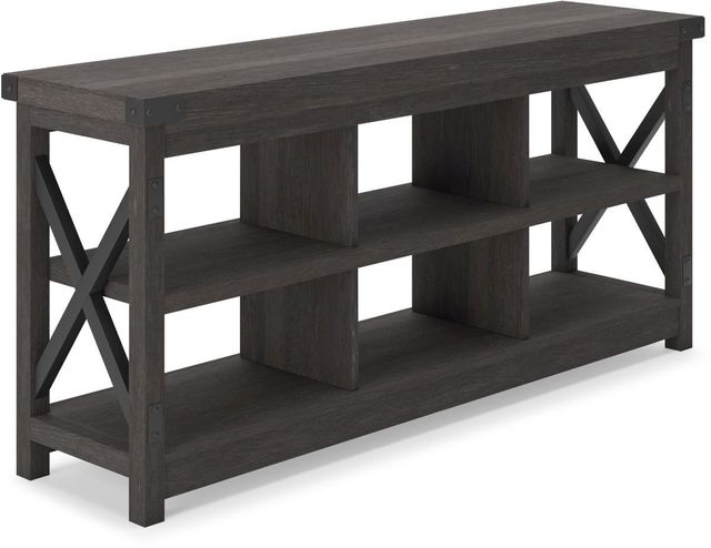 Signature Design by Ashley® Freedan Grayish Brown Large TV Stand-0