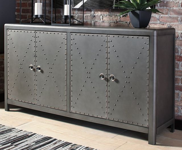 Signature Design by Ashley® Rock Ridge Gunmetal Accent Cabinet-1