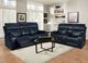 BarcaLounger® Glenwood Rainer Ocean Leather Power Reclining Loveseat-2