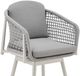 Armen Living Rhodes Gray/White Aluminum Outdoor Swivel Bar Stool-3