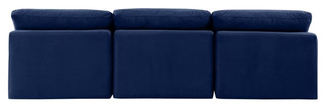 Meridian Furniture Indulge 3-Piece Navy Velvet Armless Sofa -3