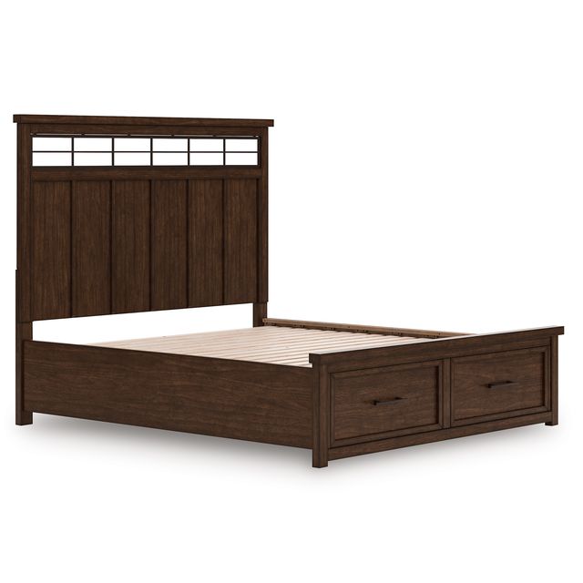 Signature Design by Ashley® Taffenbrook Medium Brown Queen Storage Panel Bed-3