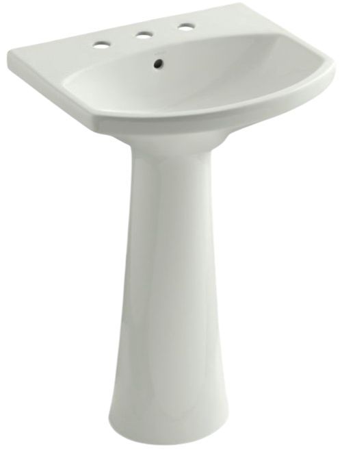 Kohler Cimarron® Dune 22.75" Widespread Rectangular Pedestal Bathroom Sink-0
