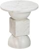 TOV Furniture Chip White Concrete Indoor/Outdoor Side Table-0