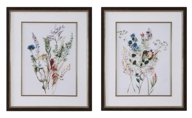 Uttermost® Aisa Jenson 2-Piece Delicate Flowers Framed Print Set-0