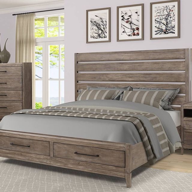 Legends Home Montrose Greige Queen Panel Bed-0