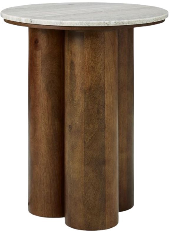 Signature Design by Ashley® Henfield Beige Side Table with Brown Base-0