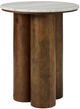 Signature Design by Ashley® Henfield Beige Side Table with Brown Base-0