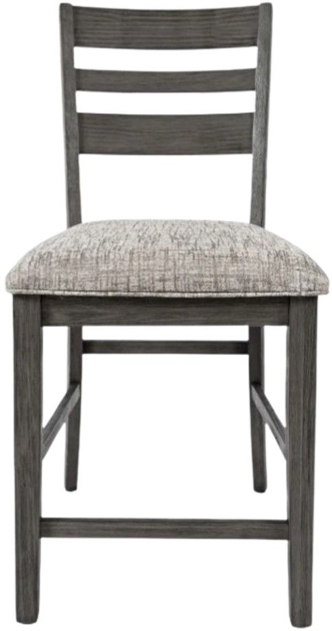 Jofran Inc. Altamonte Brushed Gray Ladderback Counter Stool-2