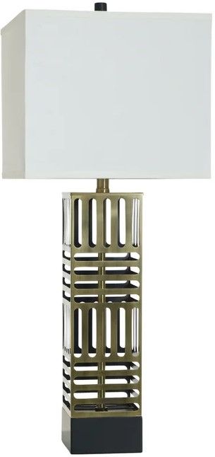 StyleCraft Norman Wyatt Home Orion Plated Ab Steel Table Lamp-0