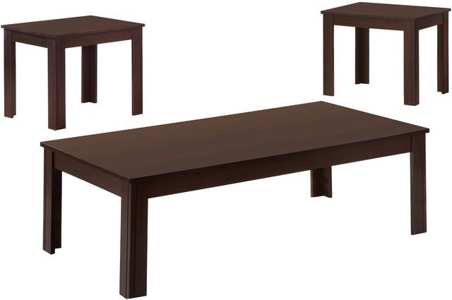 Monarch Specialties Inc. 3 Piece Espresso Table Set-0