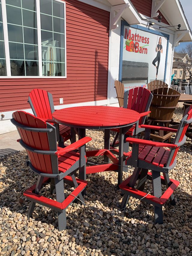 48" Round Bar Height Table with 4 Classic Back Swivel Bar Chairs-2