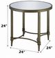 ACME Furniture Aditya Mirrored End Table with Antique Brass Base-2