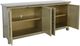 Jofran Inc. Isabella Champagne 69" Mirrored Accent Cabinet-4