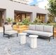 Zuo® Modern Horizon Black/Gray Aluminum Fabric Outdoor Accent Chair-5