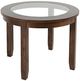 Jofran Inc. Urban Icon Glass Top Round Dining Table with Merlot Base-0