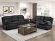 Homelegance® Goodland Black Manual Double Reclining Console Loveseat-1