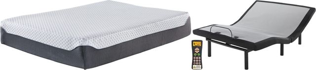 Sierra Sleep® by Ashley® Chime Elite 2-Piece 12" Memory Foam and Best Adjustable Base King Mattress Set-0