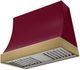 AGA Marquee 36" Cranberry Wall Mounted Range Hood with Antique Brass Trim-0