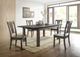 Elements International Nathan 5-Piece Gray Oak Fan Back Dining Set-3