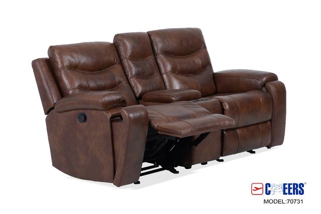 Cheers Manwah Power P2 Brazil Leather/Match Reclining Loveseat-0