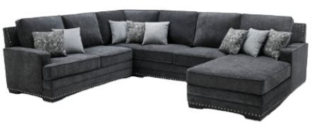 Milton Greens Stars 3-Piece Dark Gray U-Shaped Right Hand Facing Sectional and Chaise-0