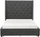 Homelegance® Fairborn Gray Upholstered California King Platform Bed-2