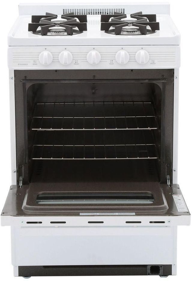 Premier 24" White Freestanding Gas Range-2