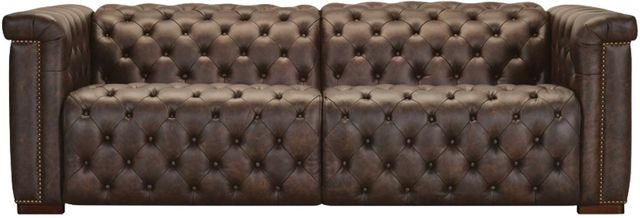 Hooker® Furniture SS Savion Deux West Saddlewood Power Reclining Sofa with Power Headrest-2