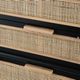 A & B Home Moskal Black Tall Chest with Five Rattan Drawers-3