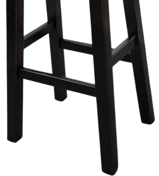 Furniture of America® Biasca 2-Piece Black Bar Stool Set-3
