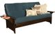 Kodiak Furniture Phoenix Suede Navy/Espresso Full Futon with Mattress-0