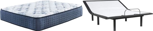 Sierra Sleep® by Ashley® Mt Dana 2-Piece Hybrid Firm and Adjustable Base Queen Mattress Set-0