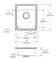 Elkay Lustertone® Classic Lustrous Satin Stainless Steel 17" x 20" x 6.5" MR2-Hole Single Bowl Drop-in ADA Sink with Quick-Clip-1
