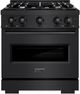 ZLINE Classic 30" Black Stainless Steel Pro Style Dual Fuel Range-0