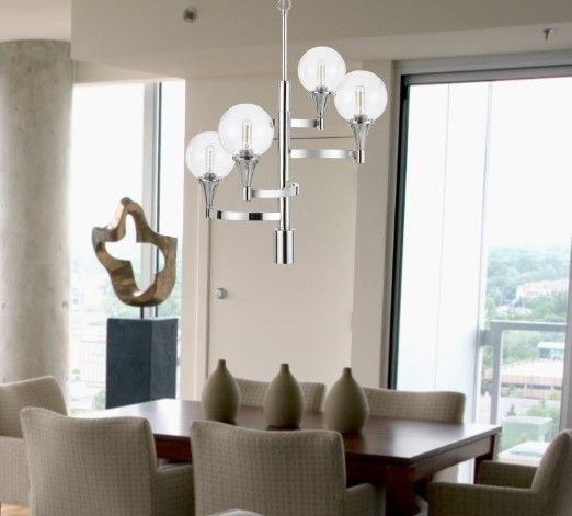 Cal® Lighting & Accessories Milbank Chrome Chandelier-1