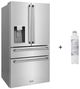 ZLINE 36 in. 21.6 Fingerprint Resistant Stainless Steel Counter Depth French Door Refrigerator -3
