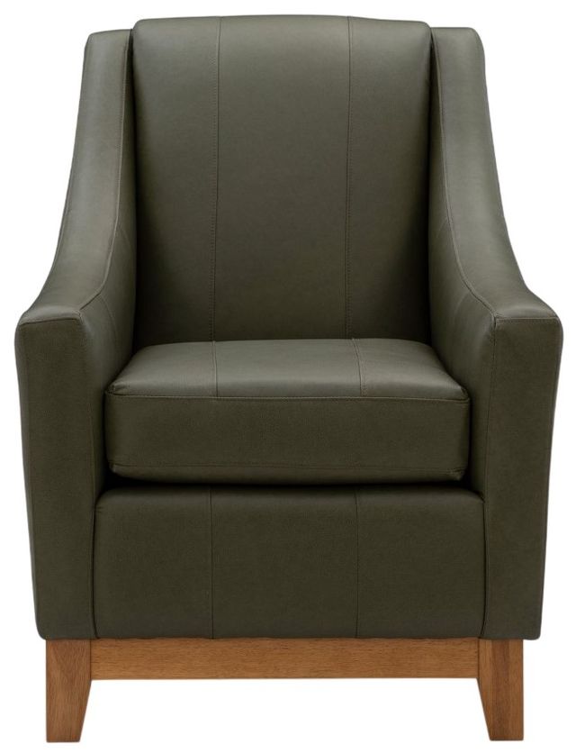 Best® Home Furnishings Customizable Mariko Leather Club Chair with Honey Birch Legs-0