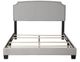 Bernards Amy Beige Upholstered Queen Panel Bed in a Box-1
