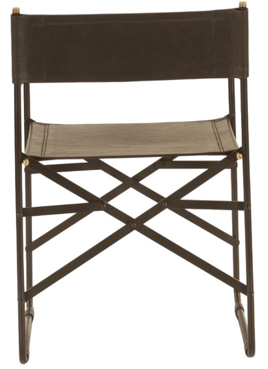 Home Trends & Design Copenhagen Black/Gray Septarian Directors Chair-2