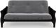 dhp furniture® Gray Wood Futon with Arms-3