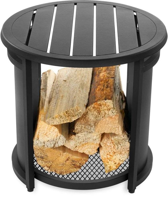 Napoleon Black Round Firepit Side Table-1