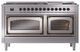 Ilve® Nostalgie II Noblesse 60'' Stainless Steel Pro Style Dual Fuel Range with Burnished Trim-1
