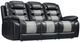 New Classic® Home Furnishings Nikko Black/Gray Power Reclining Sofa-0