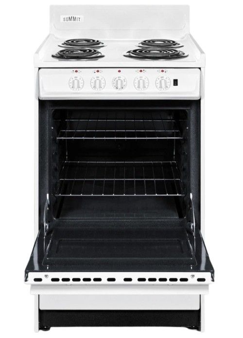 Summit® 20" White Freestanding Electric Range-1