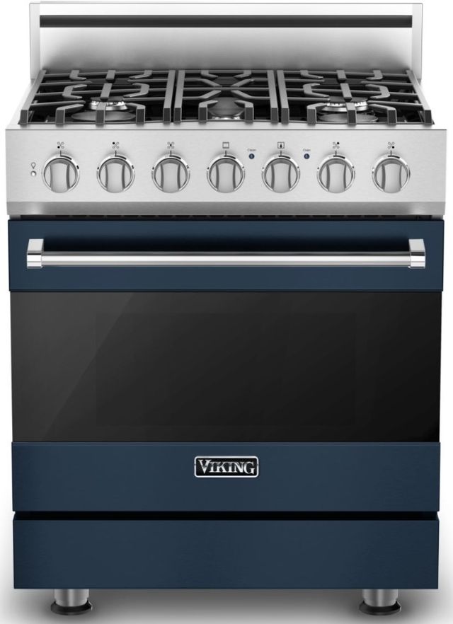 Viking® 3 Series 30" Slate Blue Pro Style Natural Gas Range-0
