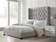 Elements International Morrow Gray King Upholstered Panel Bed-3