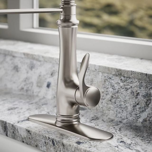 KOHLER® Bellera® Vibrant Stainless Semi-Professional Kitchen Sink Faucet with 3-Function Sprayhead-4