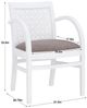 Linon Wendy Dark Gray/White Upholstered Arm Chair-2