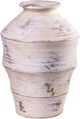 TOV Furniture Visha Scalloped Distressed Cream Terracotta Decorative Vase-0